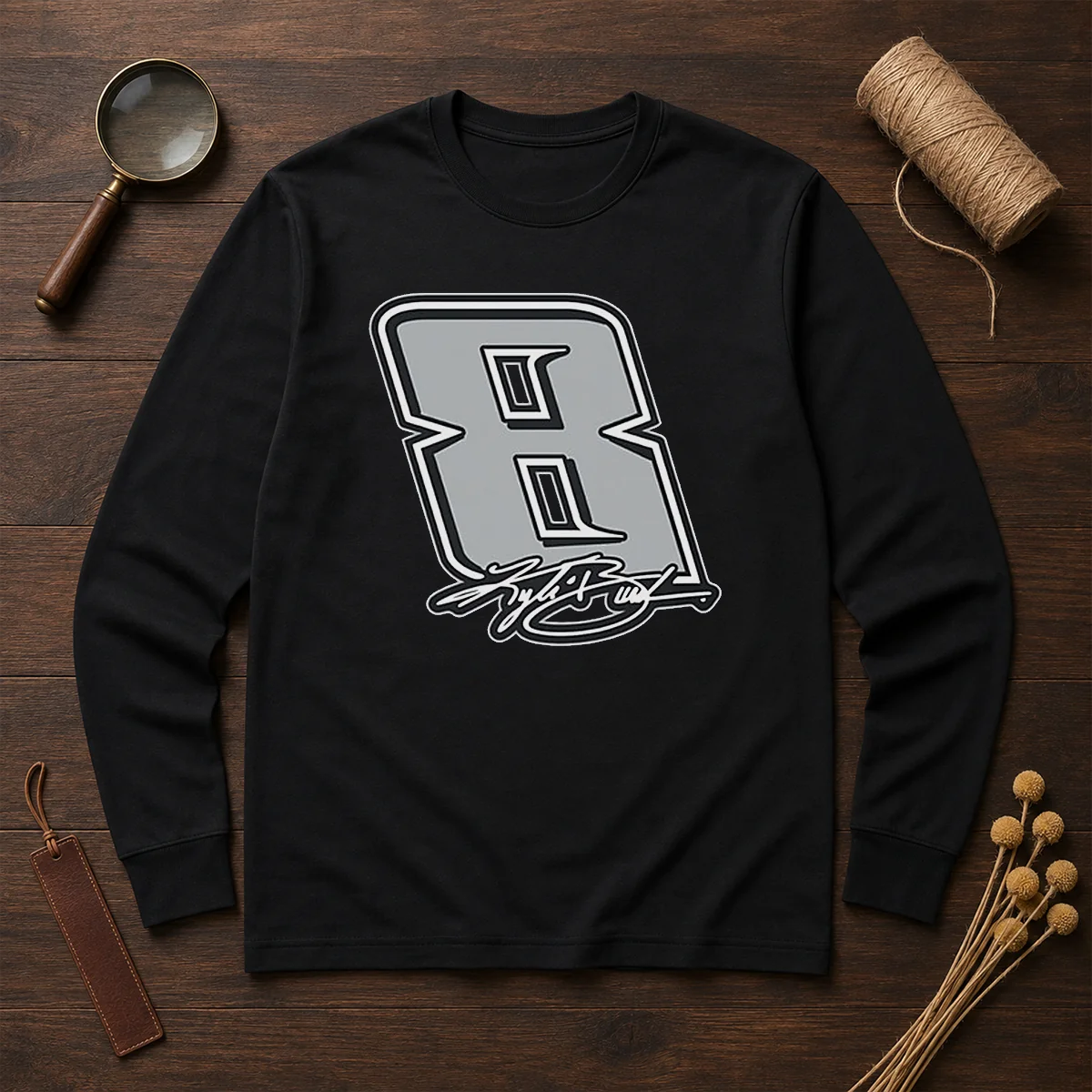 Good Kyle Busch Black No 8 Signature Shirt - Image 6