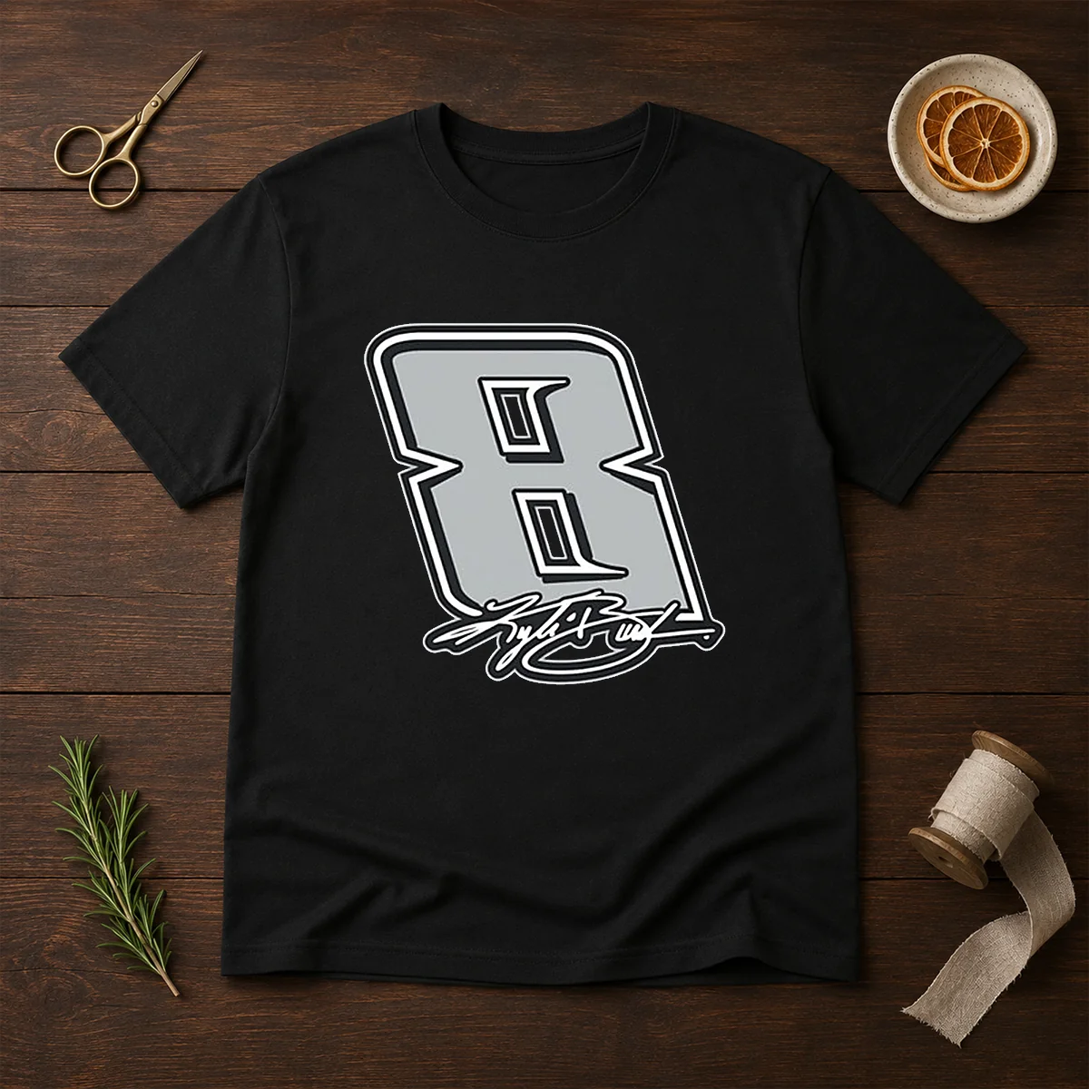 Good Kyle Busch Black No 8 Signature Shirt