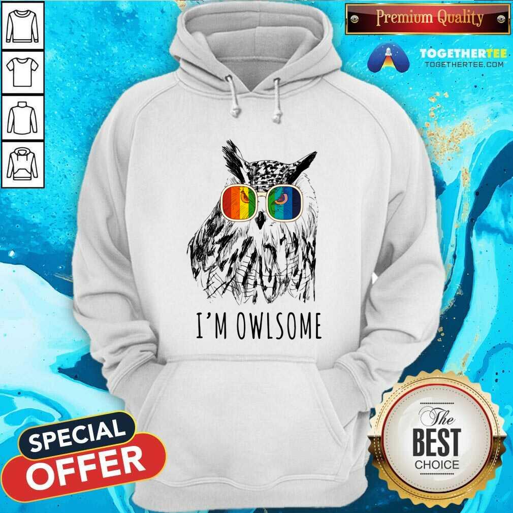 I Am Owlsome Owl With Color Glass Shirt - Image 4