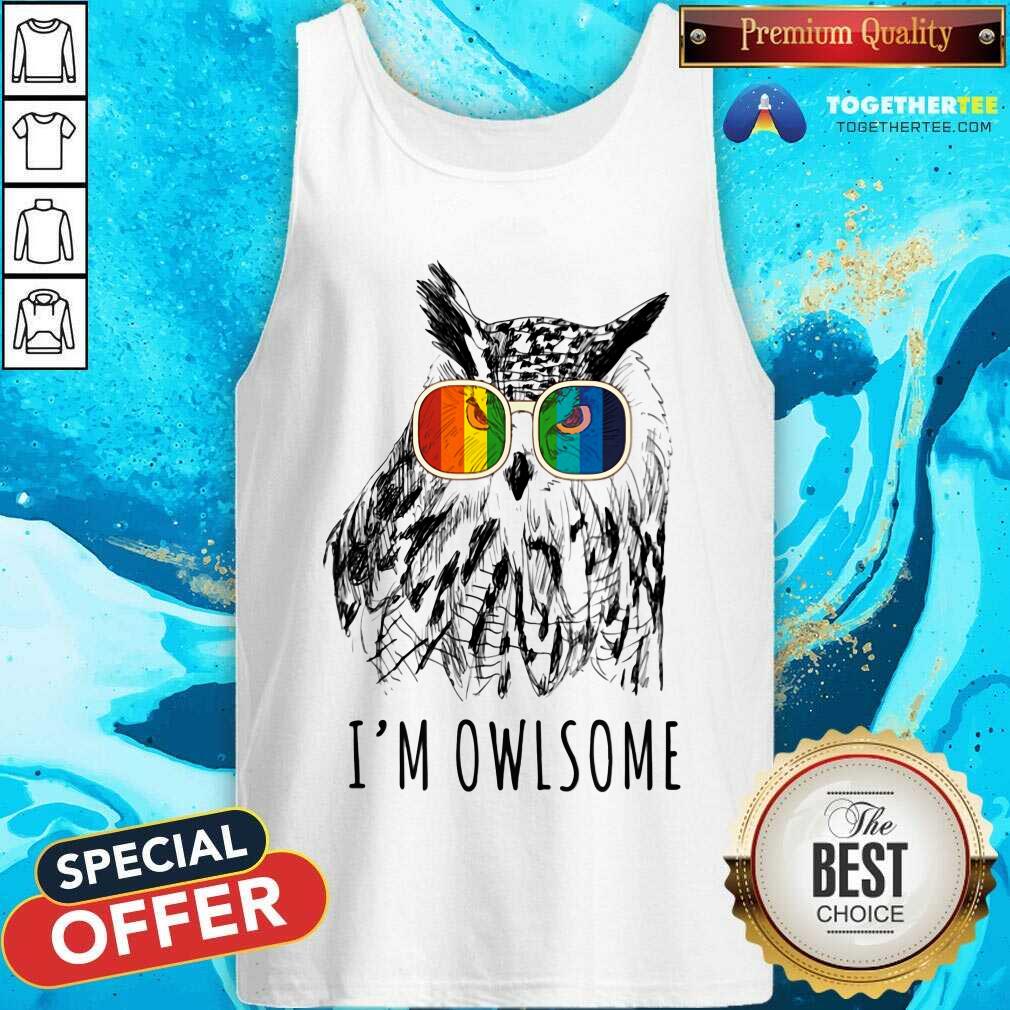 I Am Owlsome Owl With Color Glass Shirt - Image 2