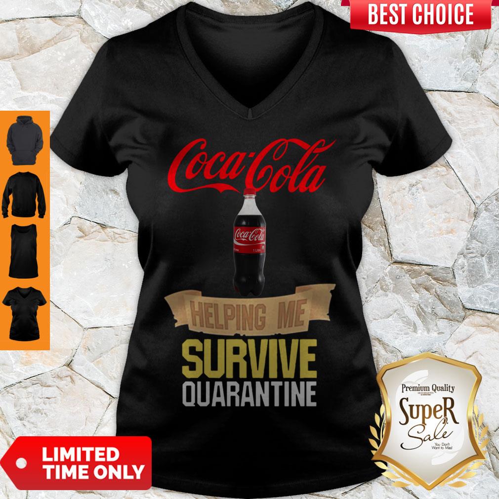 Nice Coca Cola Helping Me Survive Quarantine COVID-19 Shirt - Image 5