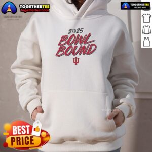 Alternative view of Hot Indiana Hoosiers Football 2025 Bowl Bound T-Shirt