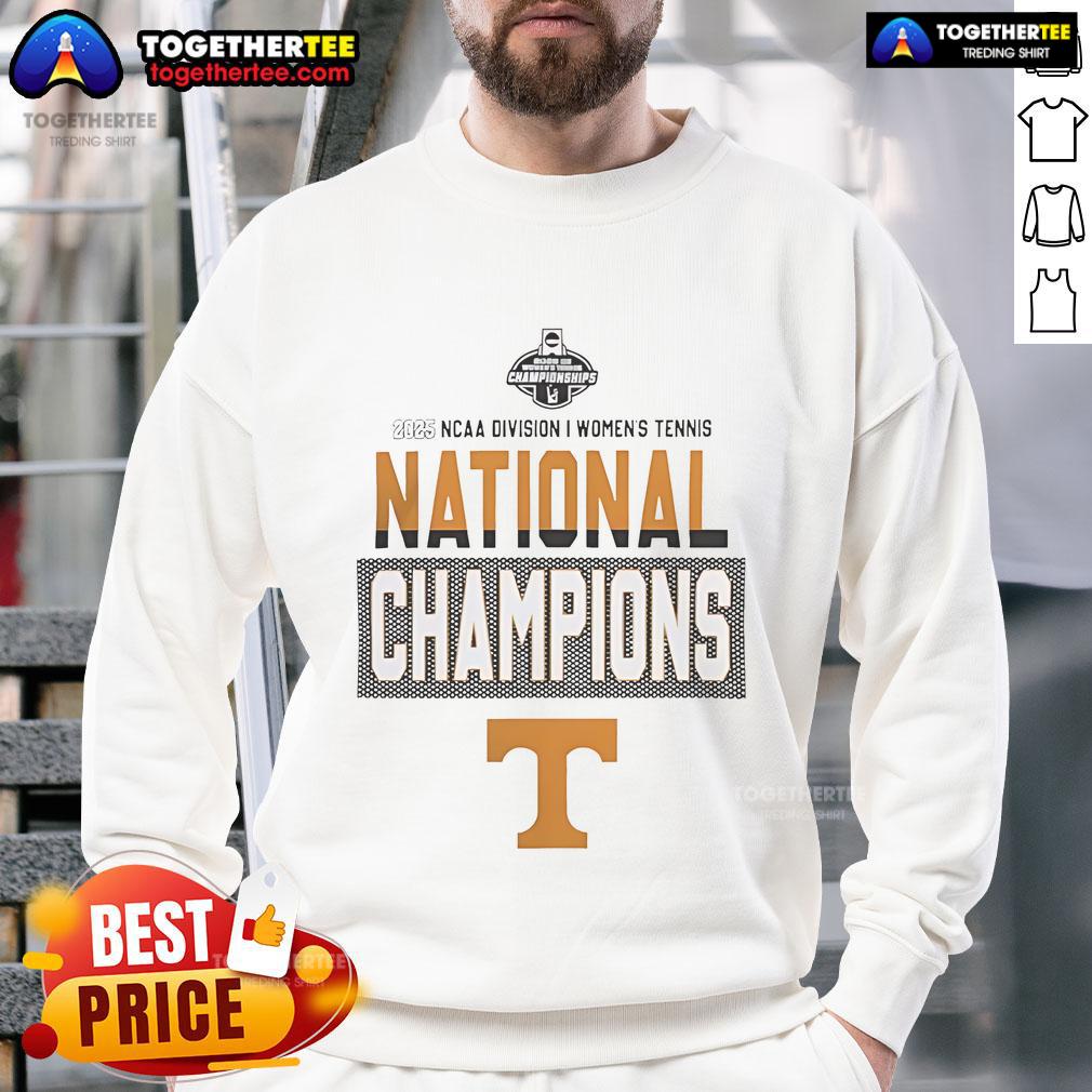 Official Tennessee Volunteers 2025 NCAA DI Women's Tennis National Champions T-Shirt - Image 5
