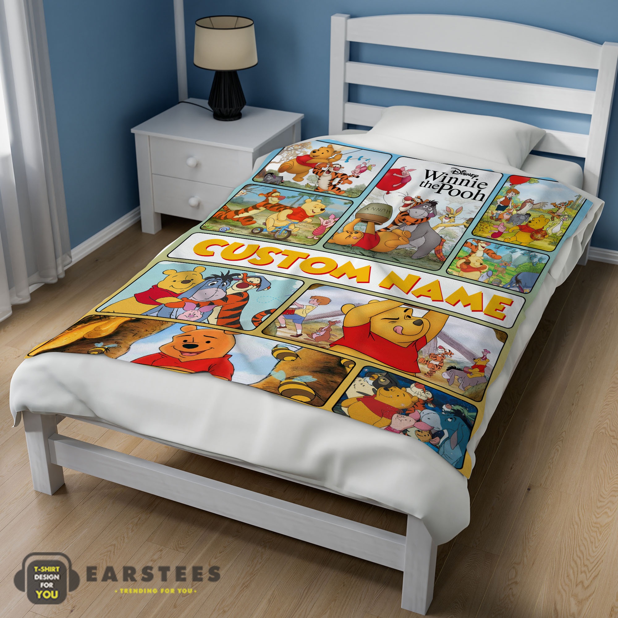 Good Disney Winnie-the-Pooh With Friends Blanket Fleece Customized Blanket - Image 3