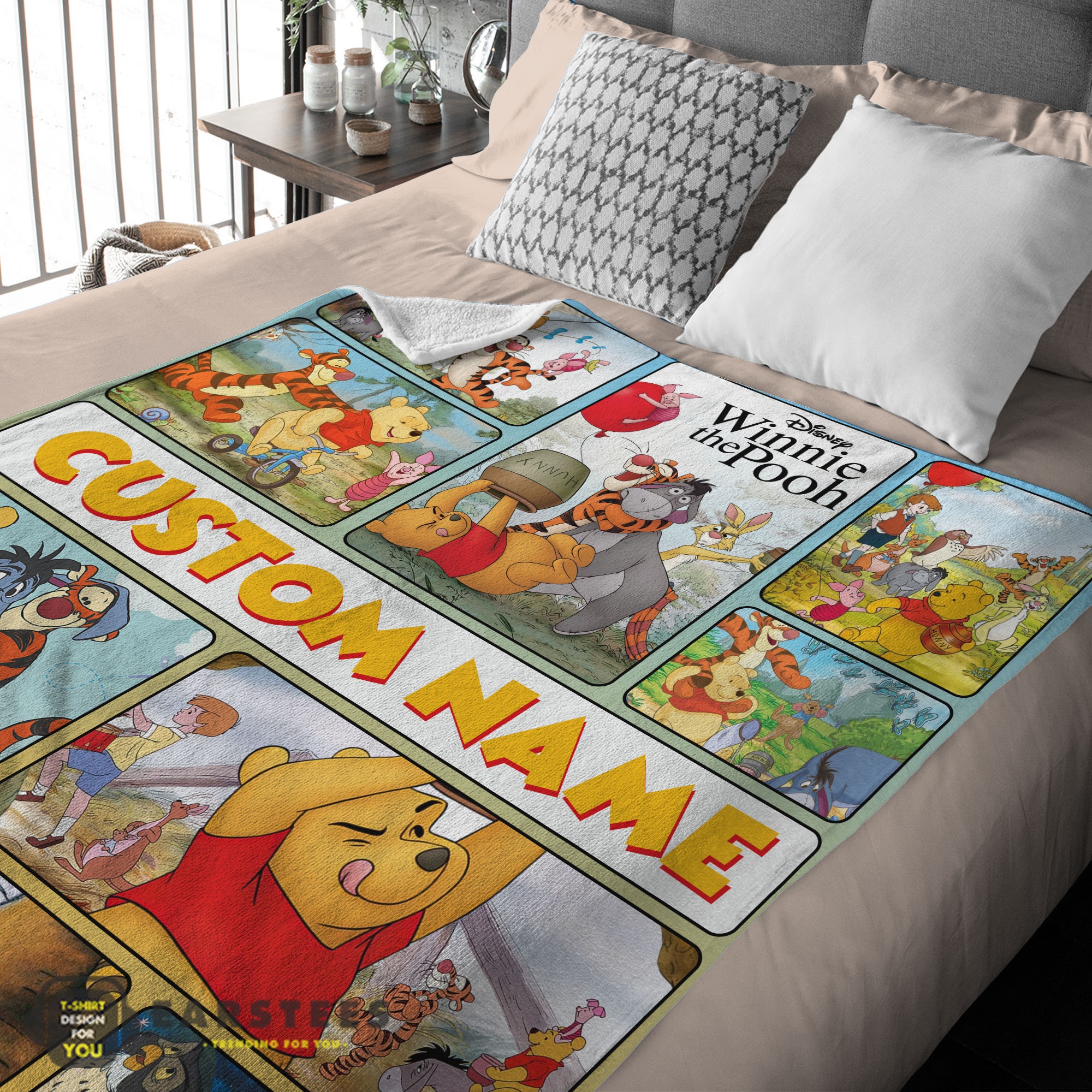 Good Disney Winnie-the-Pooh With Friends Blanket Fleece Customized Blanket - Image 2