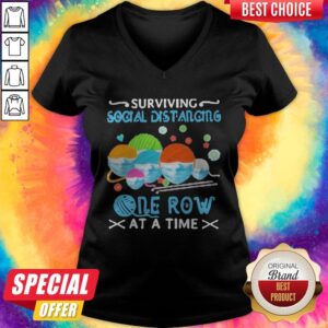Alternative view of Crochet Face Mask Surviving Social Distancing One Row At A Time Shirt