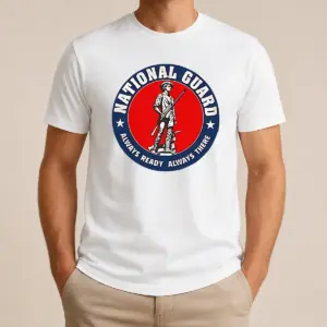 Hot Funny National Guard Always Ready Always There Shirt
