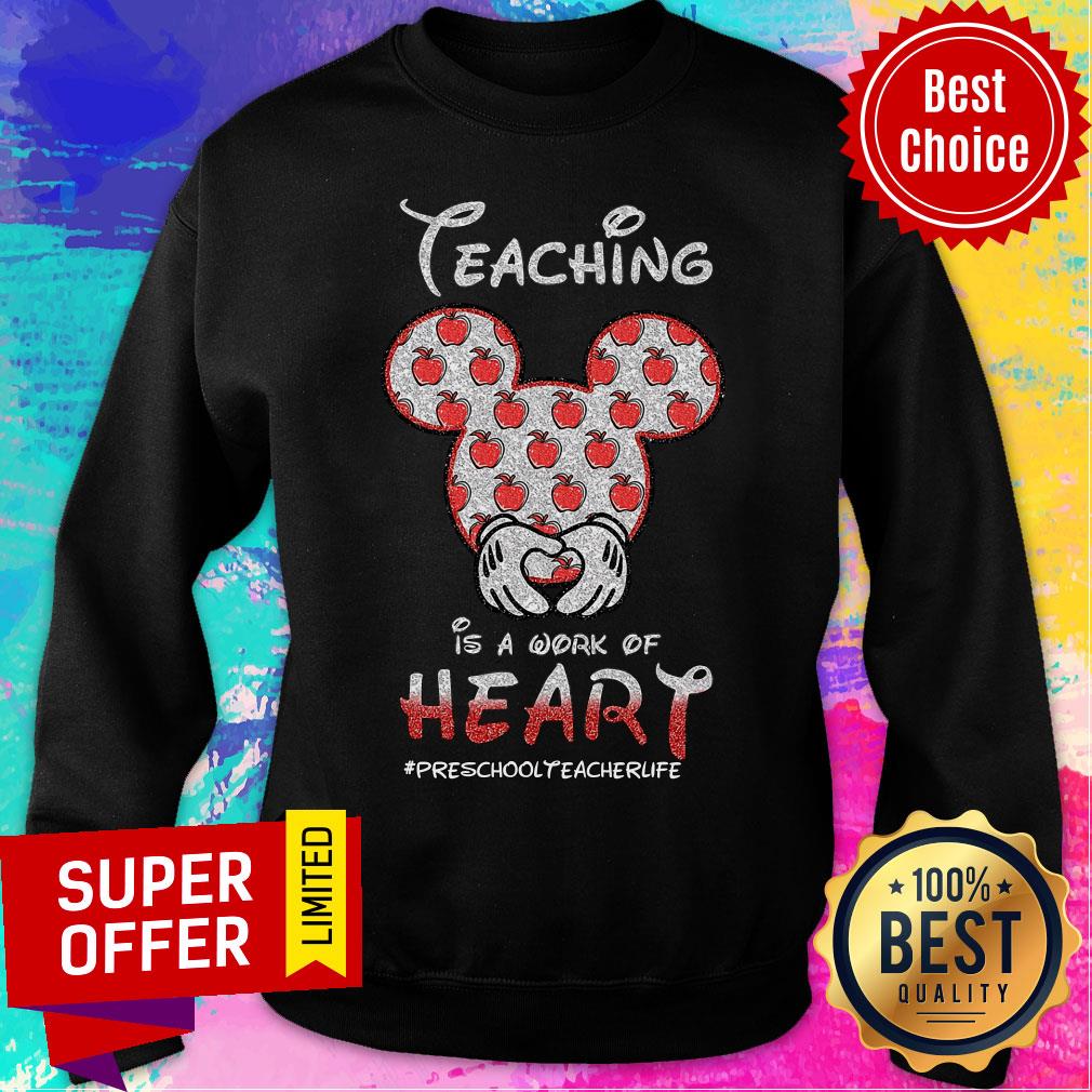 Mickey Mouse Teaching Is A Work Of Heart Shirt - Image 4