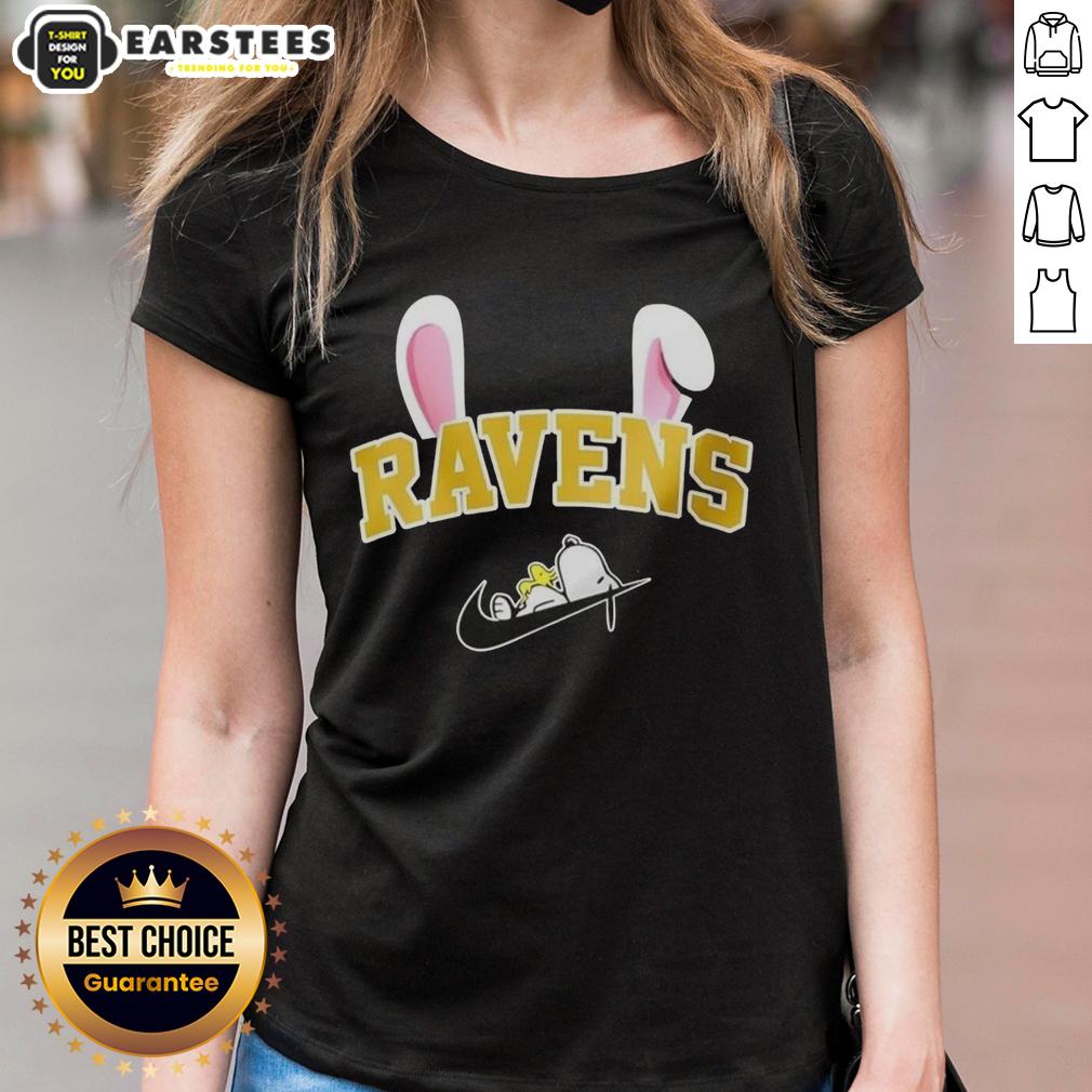 Awesome Baltimore Ravens X Snoopy Happy Easter T-Shirt - Image 3