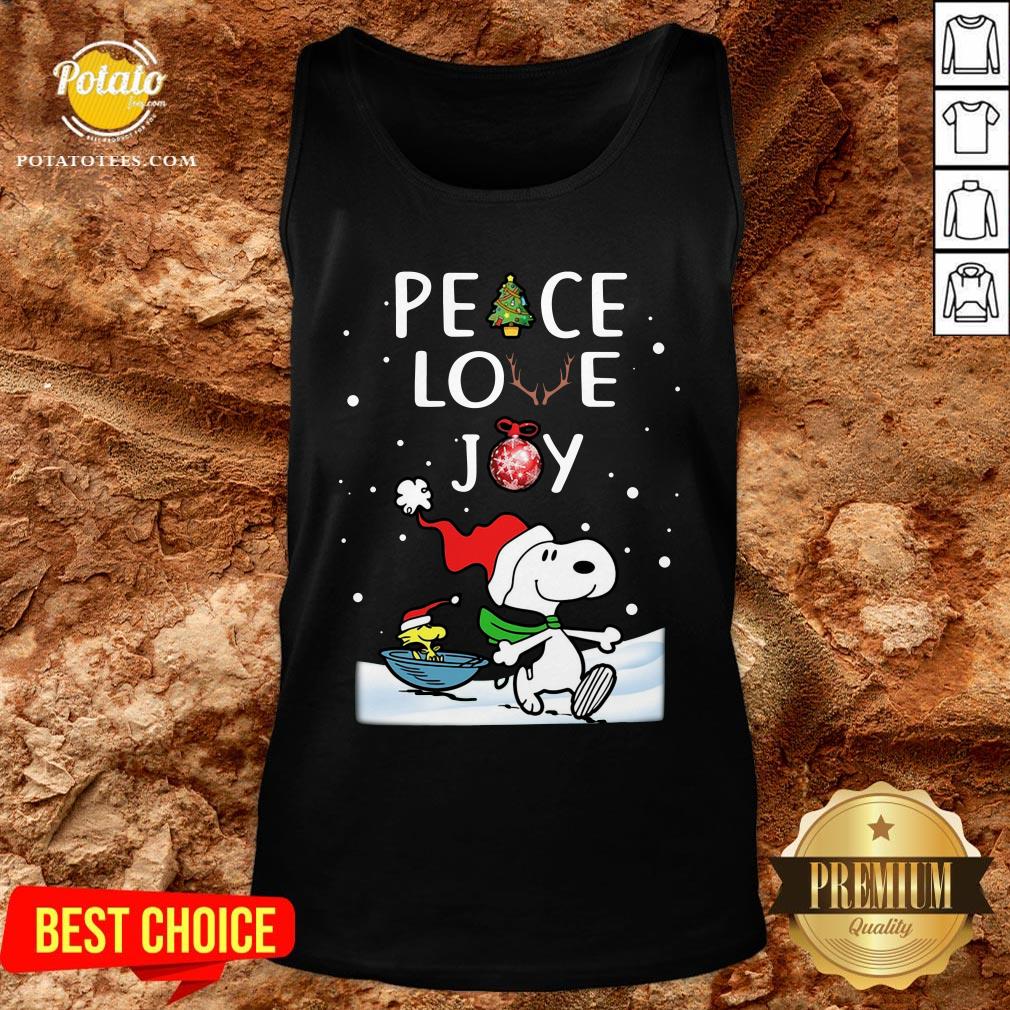 Perfect Merry Christmas Peanuts Snoopy Peace Love Joy Shirt - Image 3