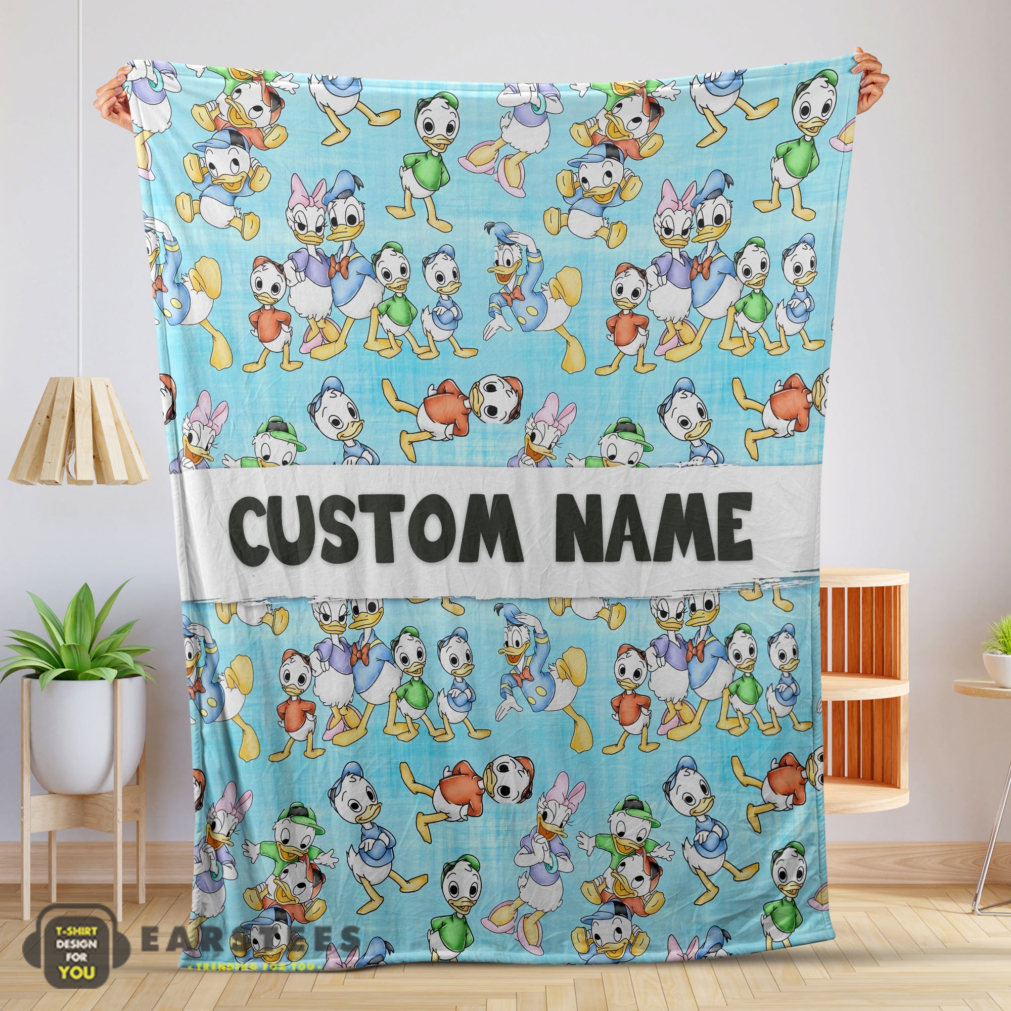 Good Disney Donald Duck Daisy Huey Dewey Louie Blanket Fleece Customized Blanket