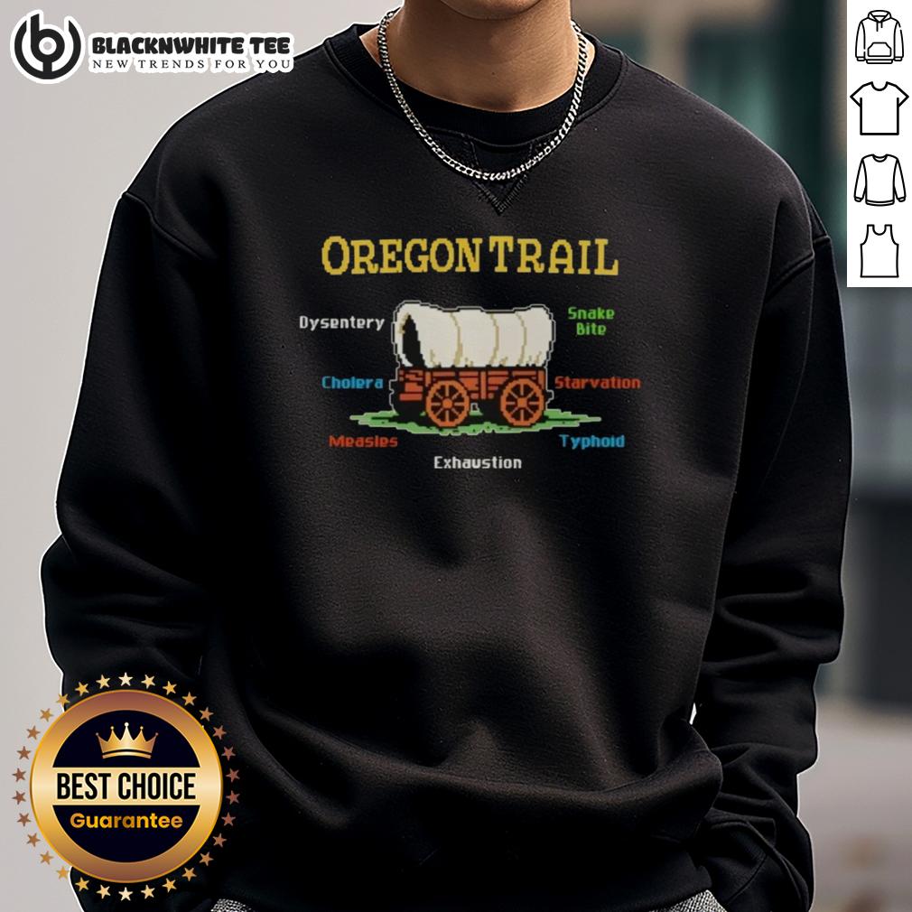 Top The Oregon Trail Oregon Trail Dysentery Snake Bite Cholera Starvation T-Shirt - Image 5