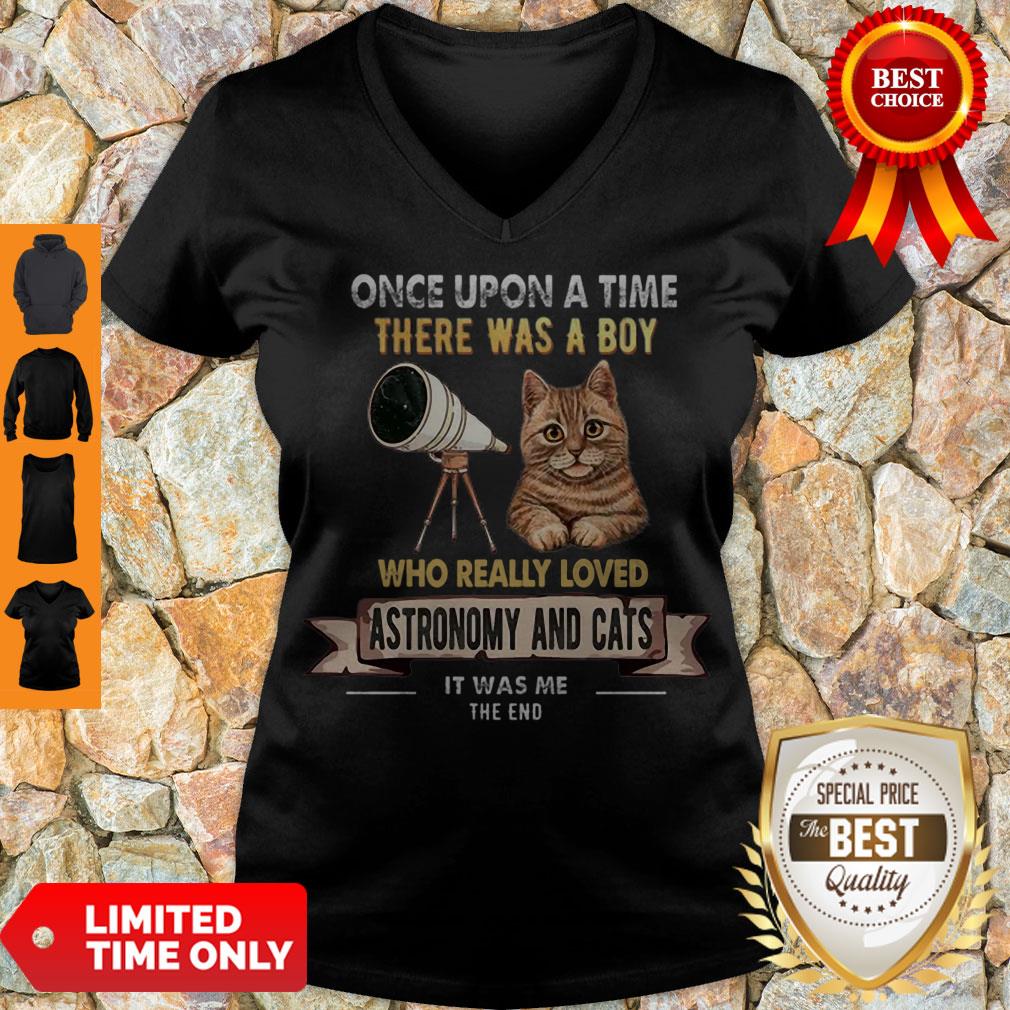 Pretty Once Upon A Time There Was A Boy Who Really Loves Astronomy And Cat Shirt - Image 5