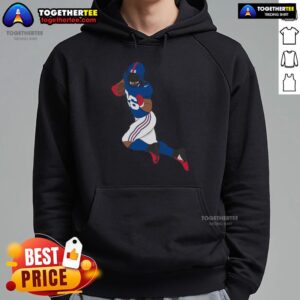 Alternative view of Hot New York Football Running Back Saquon Barkley T-Shirt