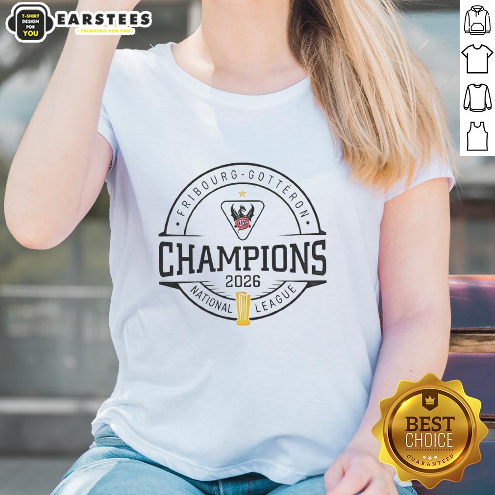 Nice Hc Fribourg-Gottéron Schweizer Meister 2026 National League Champions T-Shirt - Image 3