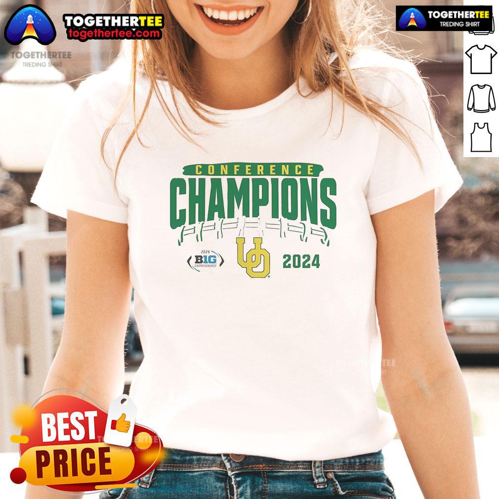 Official Oregon Ducks 2024 Big Ten Football Conference Champions Endzone Rush T-Shirt - Image 3
