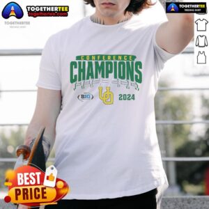 Official Oregon Ducks 2024 Big Ten Football Conference Champions Endzone Rush T-Shirt