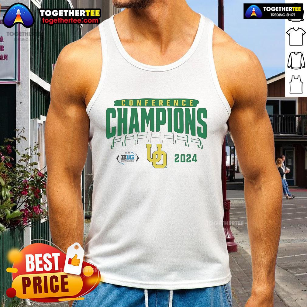 Official Oregon Ducks 2024 Big Ten Football Conference Champions Endzone Rush T-Shirt - Image 4