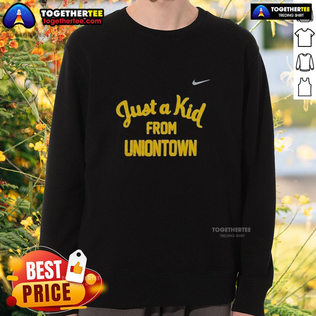 Official West Virginia Mountaineers Just A Kid From Uniontown T-Shirt - Image 2