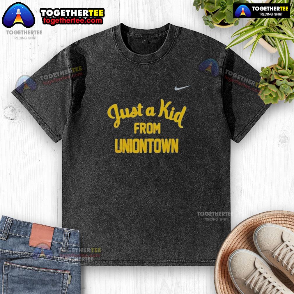 Official West Virginia Mountaineers Just A Kid From Uniontown T-Shirt - Image 5