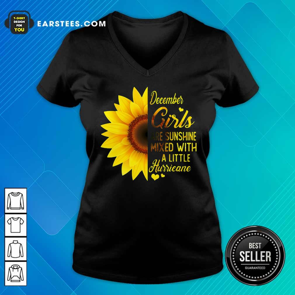 Good December Girls Are Sunshine Mixed Hurricane Sunflower Shirt - Image 5