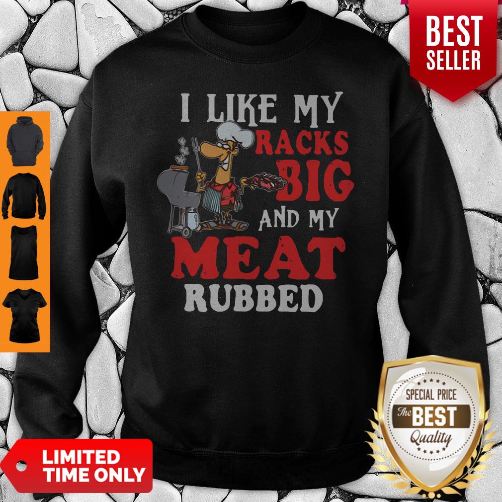 Funny I Like My Racks Big And My Meat Rubber Shirt - Image 3
