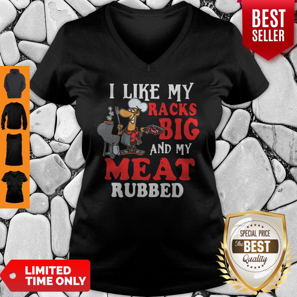 Funny I Like My Racks Big And My Meat Rubber Shirt - Image 2