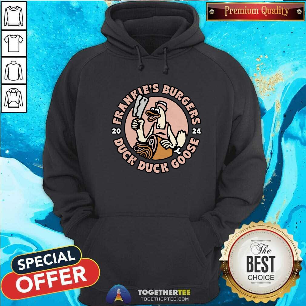 Official Duck Duck Goose X Frankie’s Burgers T-Shirt - Image 5