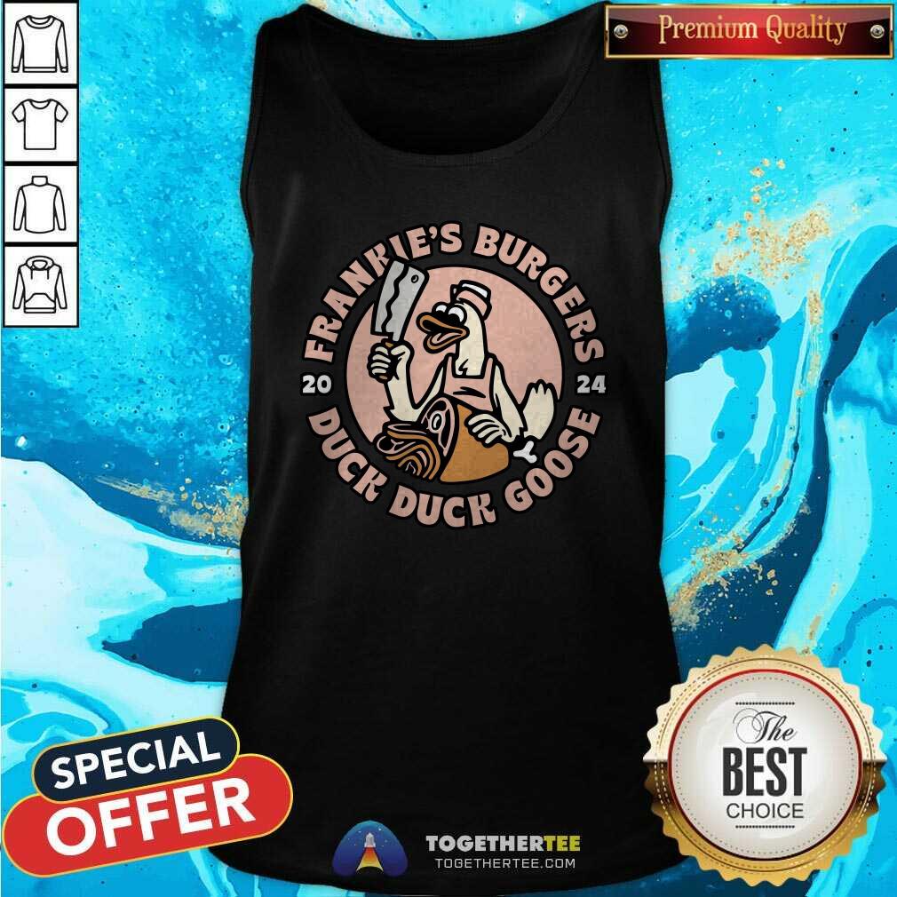 Official Duck Duck Goose X Frankie’s Burgers T-Shirt - Image 3