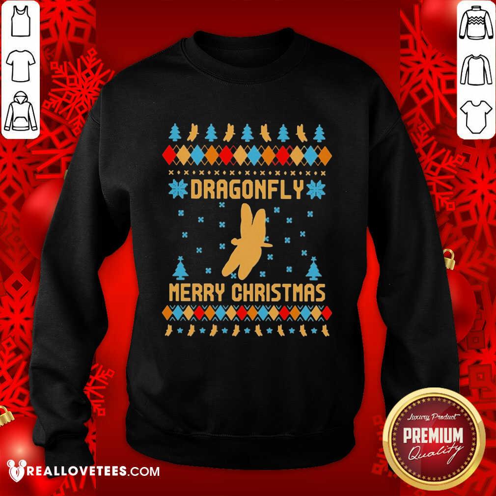 Premium Dragonfly Merry Ugly Christmas Shirt - Image 3