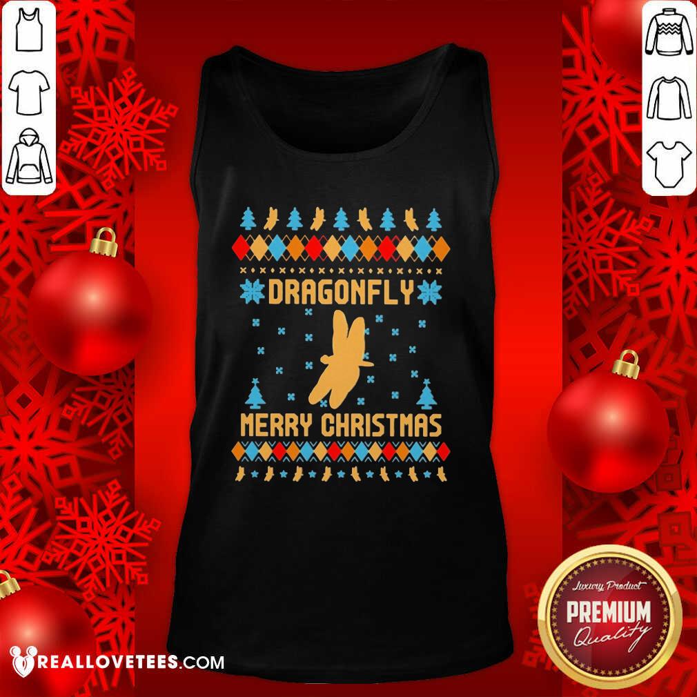 Premium Dragonfly Merry Ugly Christmas Shirt - Image 2