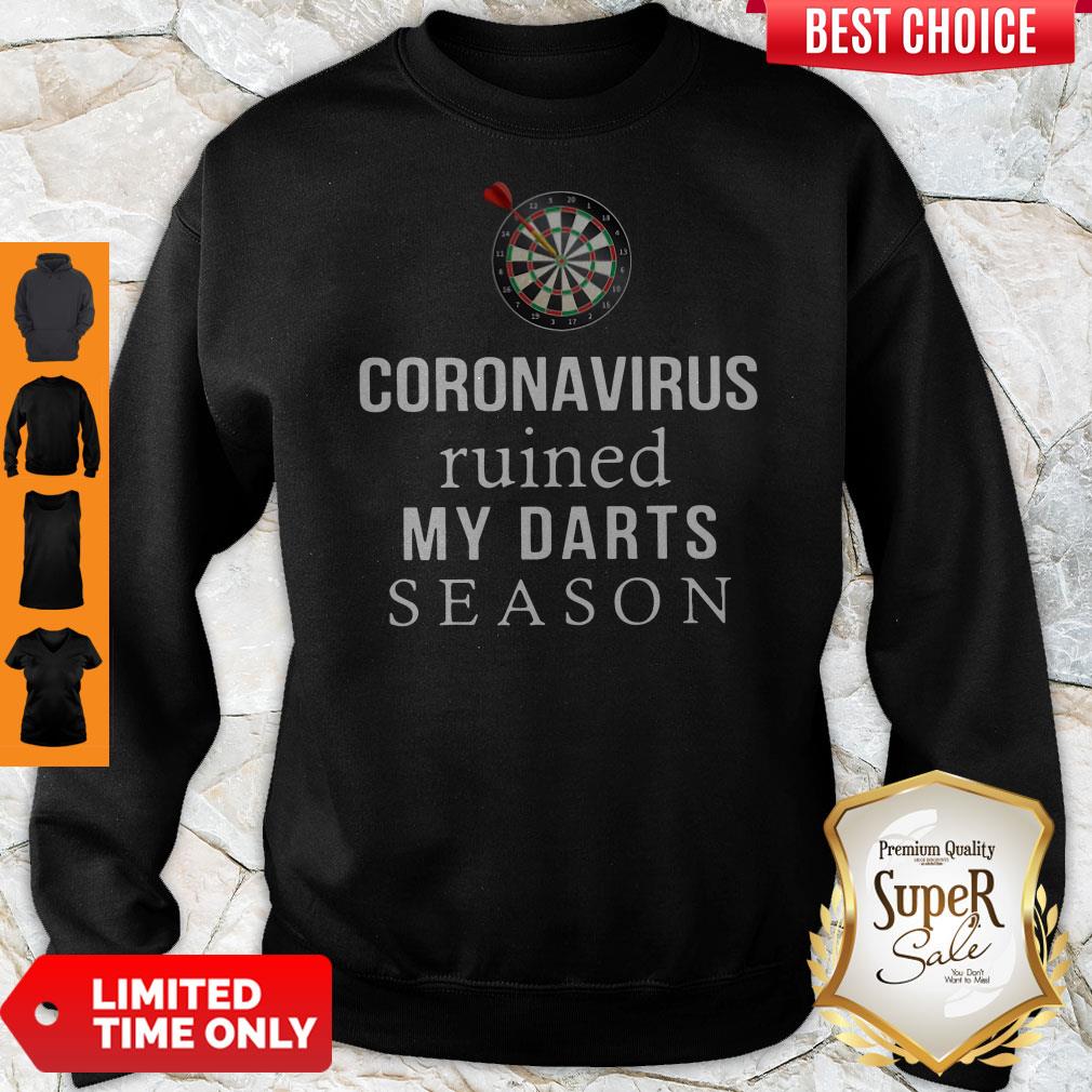 Nice Coronavirus Ruined My Darts Season Shirt - Image 2