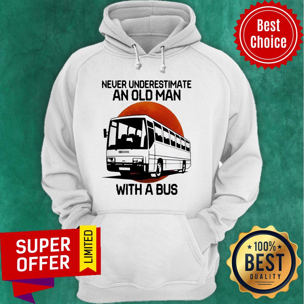 Nice Never Underestimate An Old Man With A Bus Blood Moon Shirt - Image 5