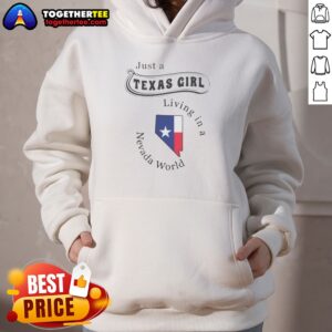 Alternative view of Awesome Just A Texas Girl Living In A Nevada World Map State Shirt