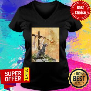 Alternative view of God Hand Canvas Pitbull Shirt