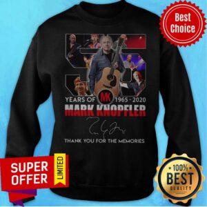Alternative view of 55 Mark Knopfler Years Of MK 1965 2020 Thank You For The Memories Shirt