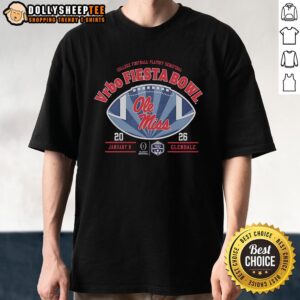 Top Ole Miss Football Fiesta Bowl Football T-Shirt
