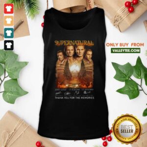 Alternative view of Cool Supernatural 2005 2020 15 Seasons 327 Episodes Thank You For The Memories Signatures Shirt