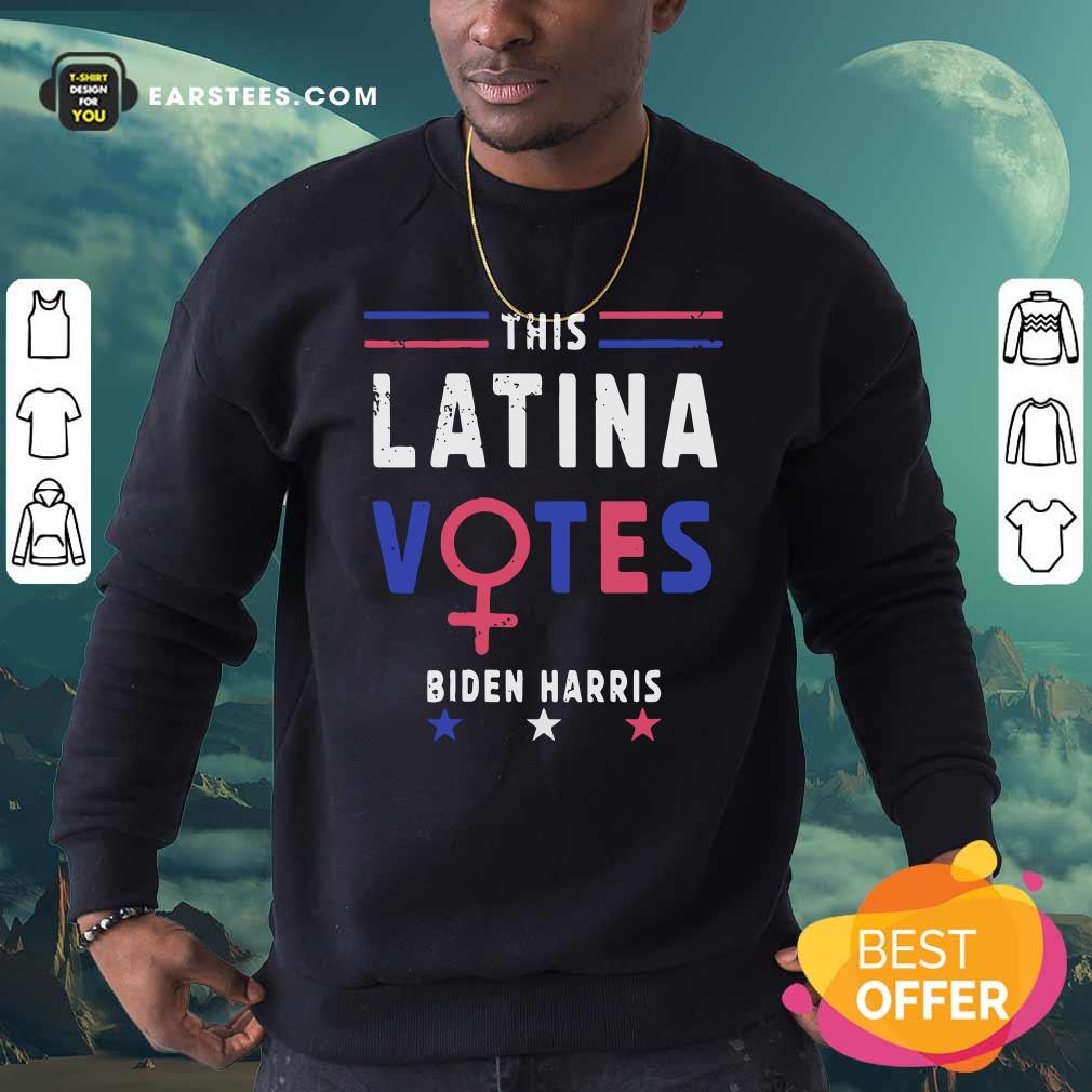 Official This Latina Votes Biden Harris Stars Election Shirt - Image 5