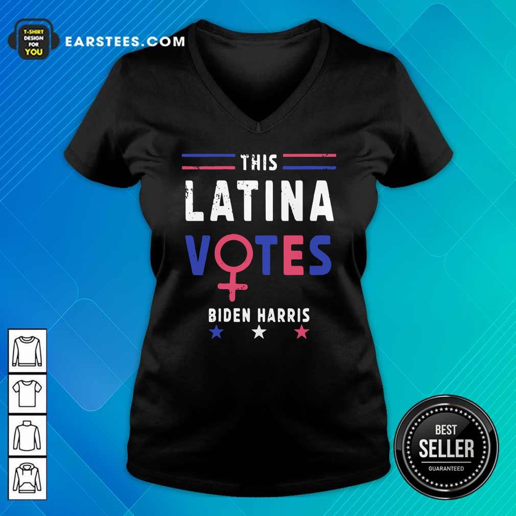 Official This Latina Votes Biden Harris Stars Election Shirt - Image 3