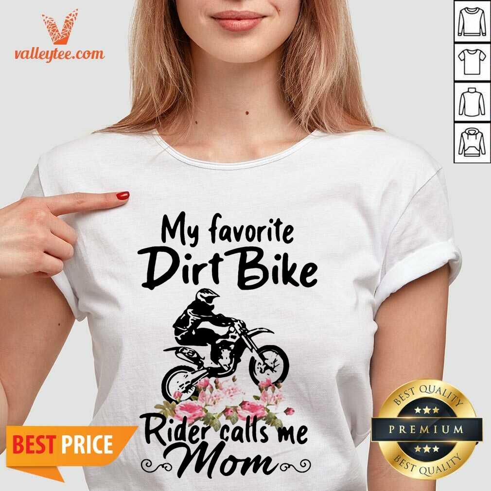 Pretty My Favorite Dirt Bike Rider Calls Me Mom Morocross Flowers Shirt - Image 2