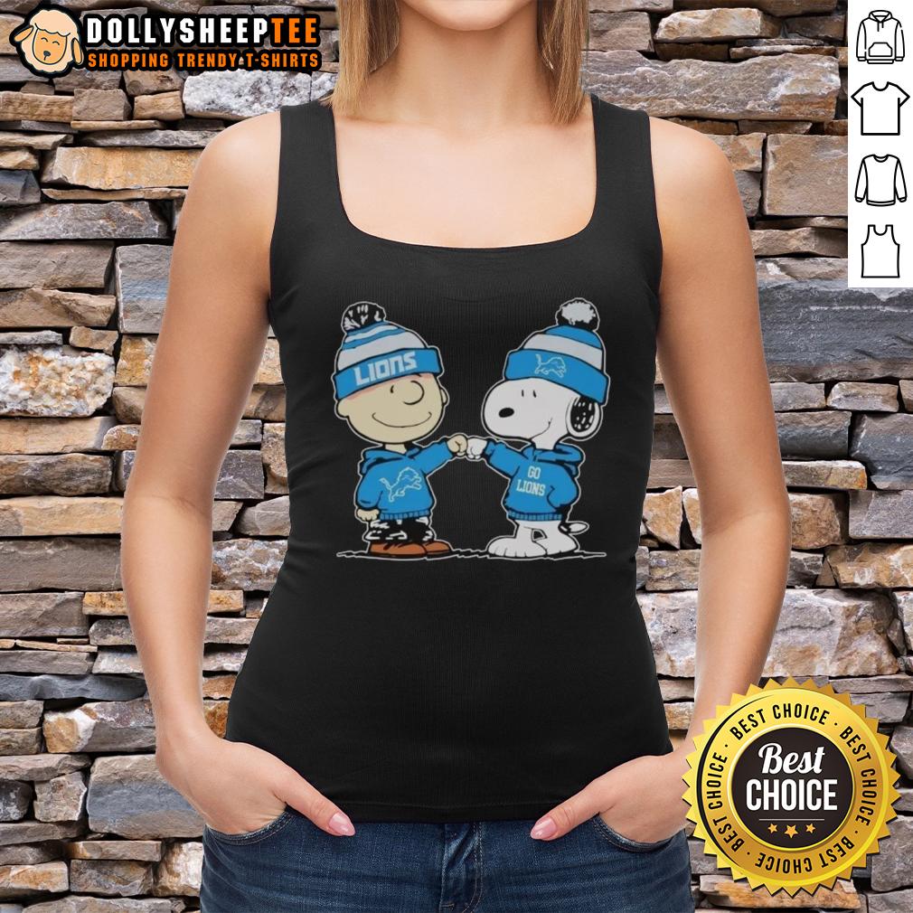 Premium Detroit Lions Snoopy And Charlie Brown Best Friends T-Shirt - Image 3