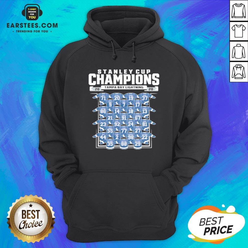 Good Tampa Bay Lightning 2020 Stanley Cup Champions Roster Shirt - Image 2