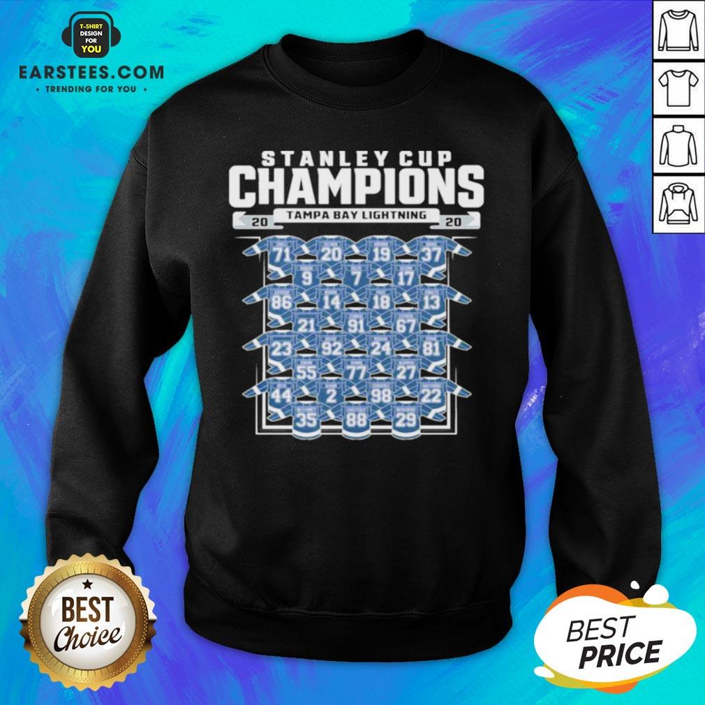 Good Tampa Bay Lightning 2020 Stanley Cup Champions Roster Shirt - Image 5