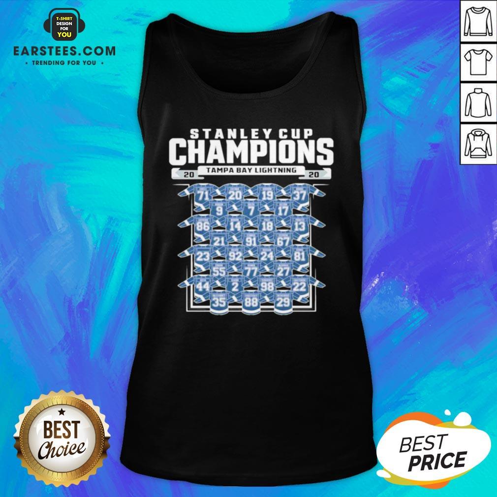 Good Tampa Bay Lightning 2020 Stanley Cup Champions Roster Shirt - Image 4