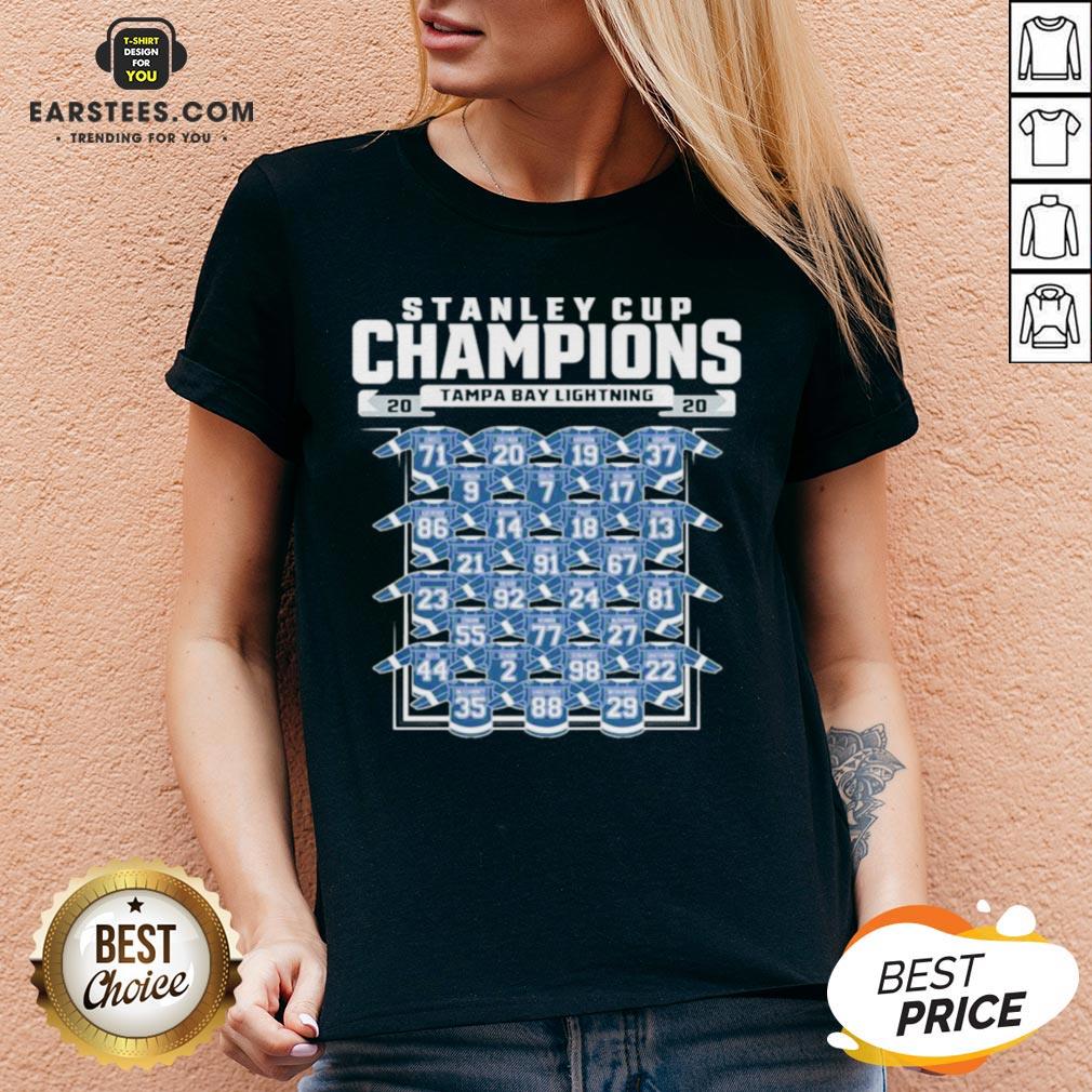 Good Tampa Bay Lightning 2020 Stanley Cup Champions Roster Shirt - Image 3