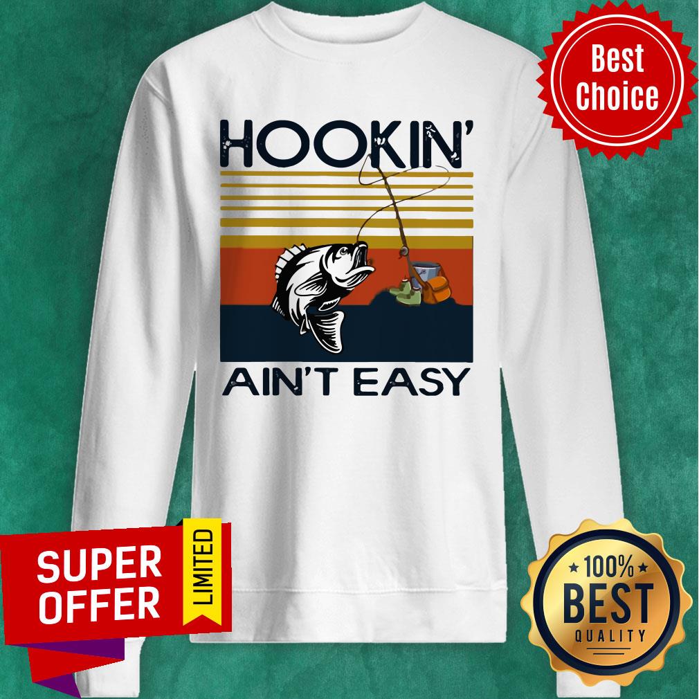 Premium Hookin’ Ain’t Easy Fishing Rod Shirt - Image 2