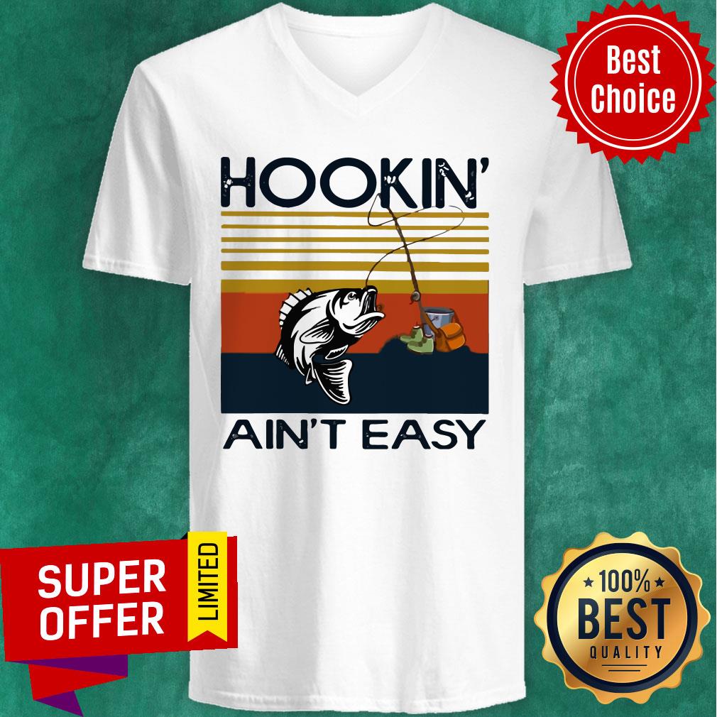 Premium Hookin’ Ain’t Easy Fishing Rod Shirt - Image 4
