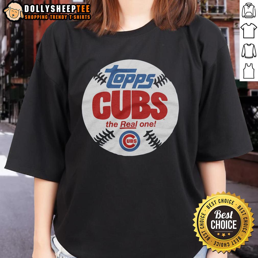 Premium Chicago Cubs MLB X Topps Baseball The Real One T-Shirt - Image 3