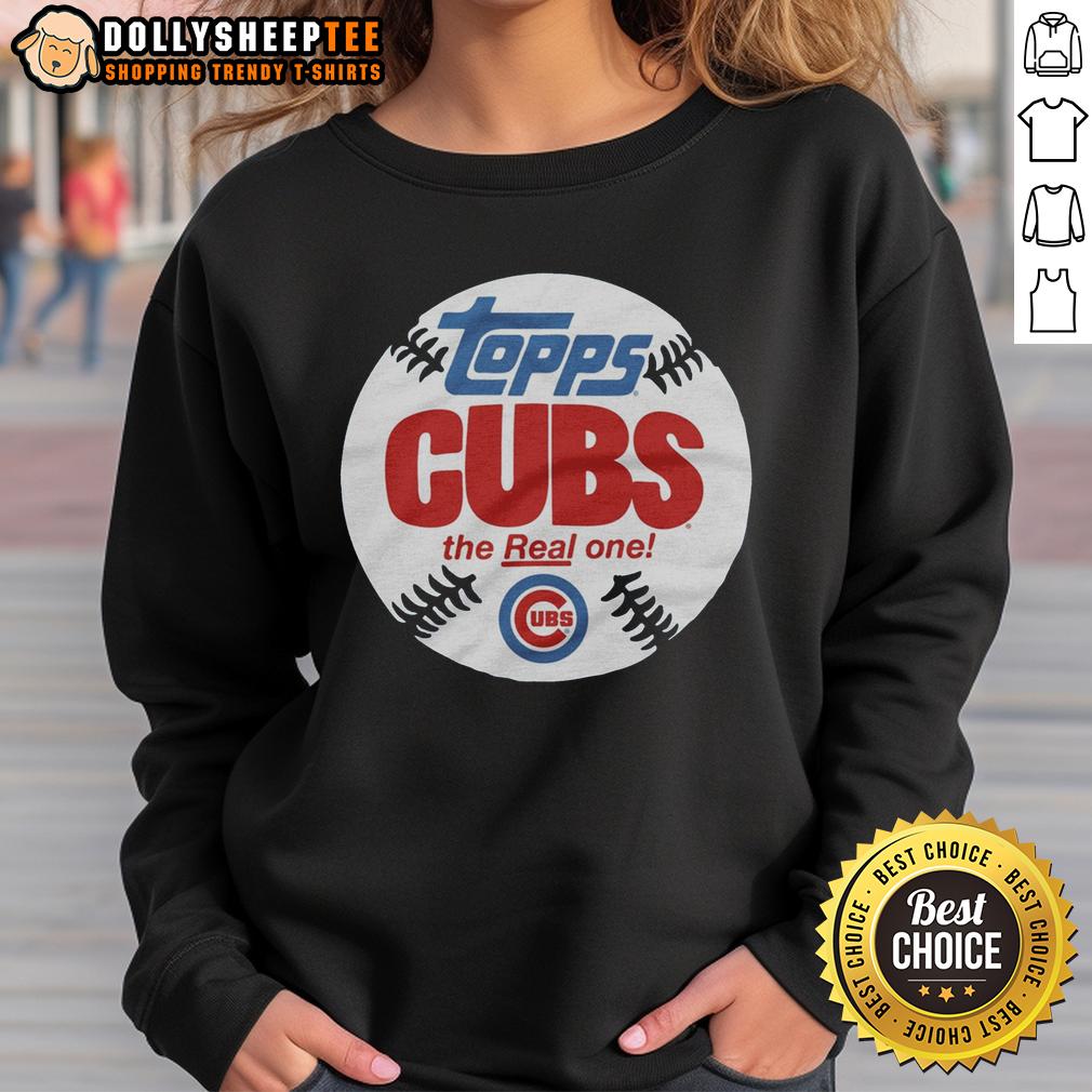 Premium Chicago Cubs MLB X Topps Baseball The Real One T-Shirt - Image 5